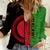 Malawi Women Casual Shirt With Coat Of Arms Mix African Pattern - Wonder Print Shop