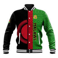 Personalised Malawi Baseball Jacket With Coat Of Arms Mix African Pattern - Wonder Print Shop