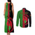 Personalised Malawi Couples Matching Tank Maxi Dress and Long Sleeve Button Shirts With Coat Of Arms Mix African Pattern - Wonder Print Shop