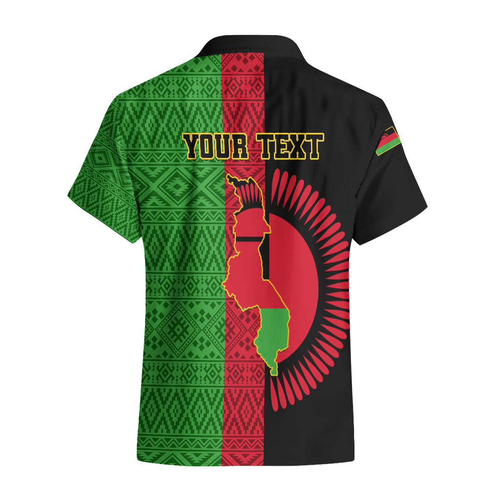 Personalised Malawi Hawaiian Shirt With Coat Of Arms Mix African Pattern - Wonder Print Shop