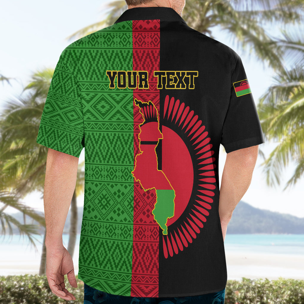Personalised Malawi Hawaiian Shirt With Coat Of Arms Mix African Pattern - Wonder Print Shop