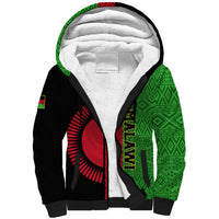 Personalised Malawi Sherpa Hoodie With Coat Of Arms Mix African Pattern - Wonder Print Shop