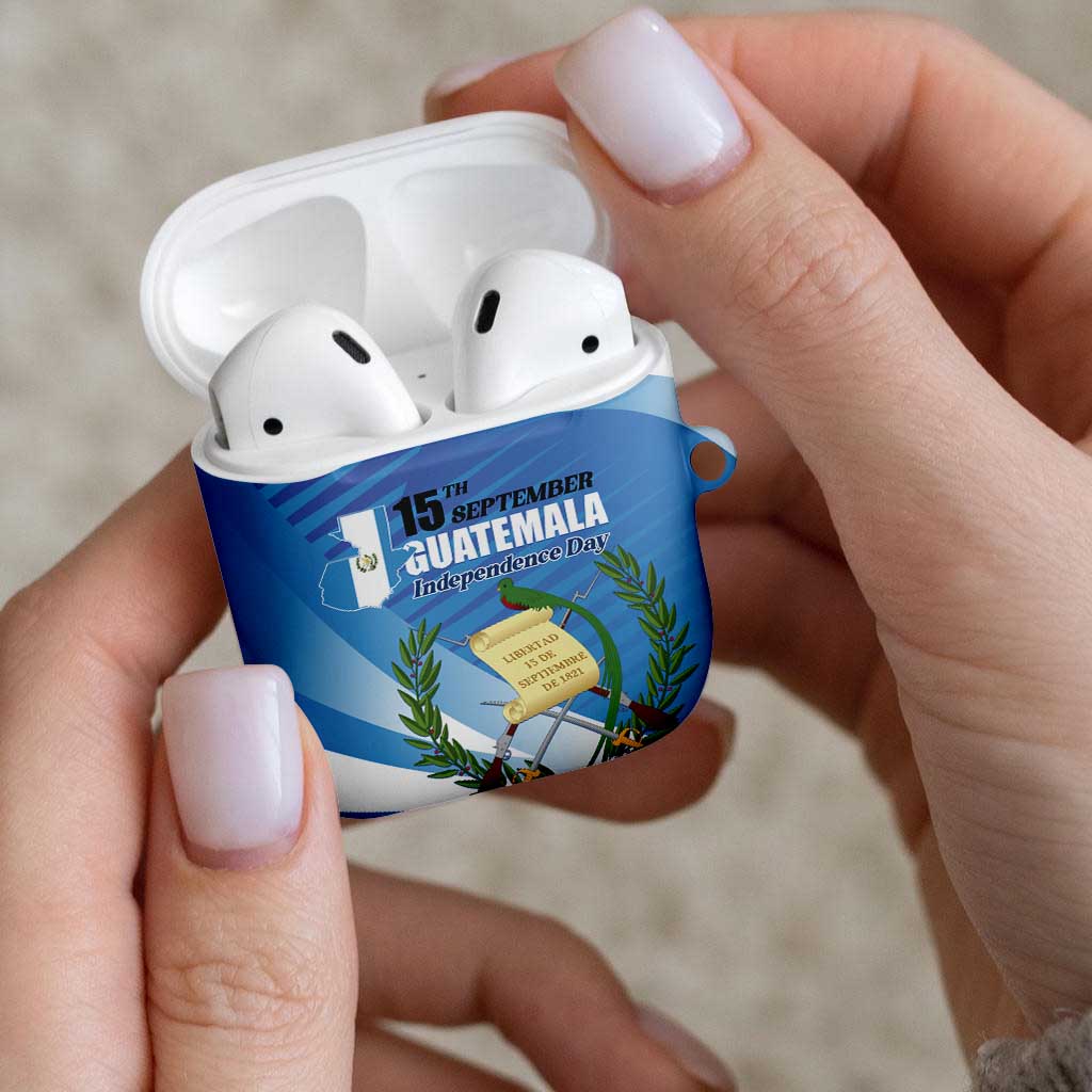 Guatemala Independence Day 1821 AirPods Case Libre crezca fecundo - Wonder Print Shop
