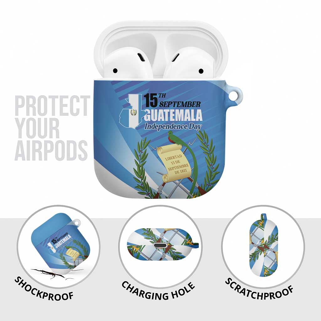 Guatemala Independence Day 1821 AirPods Case Libre crezca fecundo - Wonder Print Shop