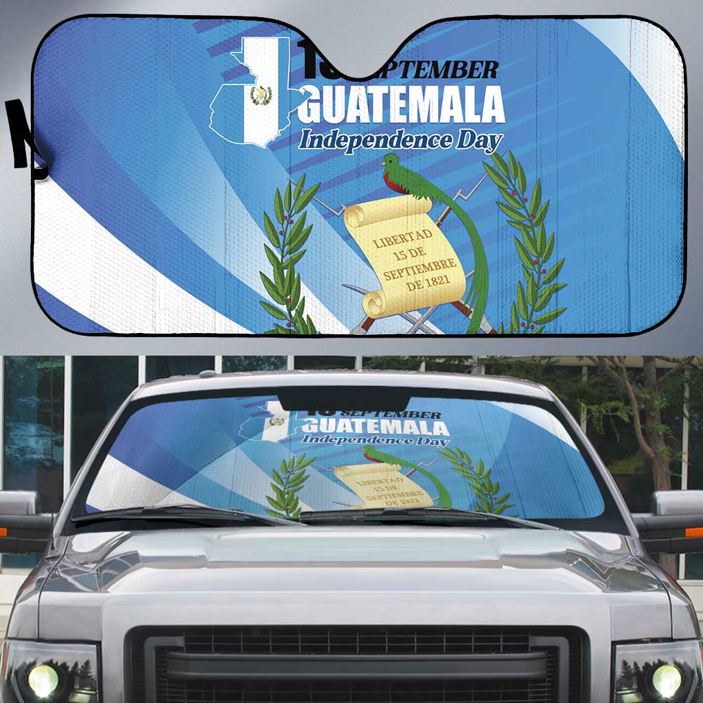 Guatemala Independence Day 1821 Auto Sun Shade Libre crezca fecundo - Wonder Print Shop
