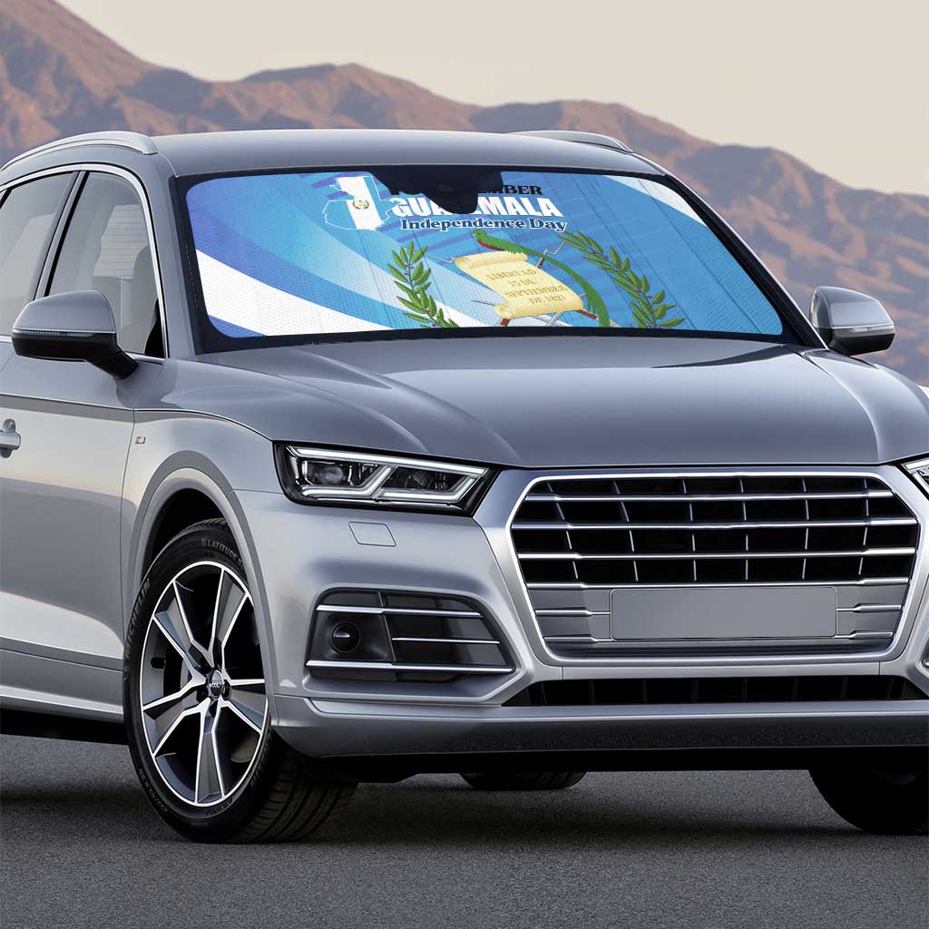 Guatemala Independence Day 1821 Auto Sun Shade Libre crezca fecundo - Wonder Print Shop