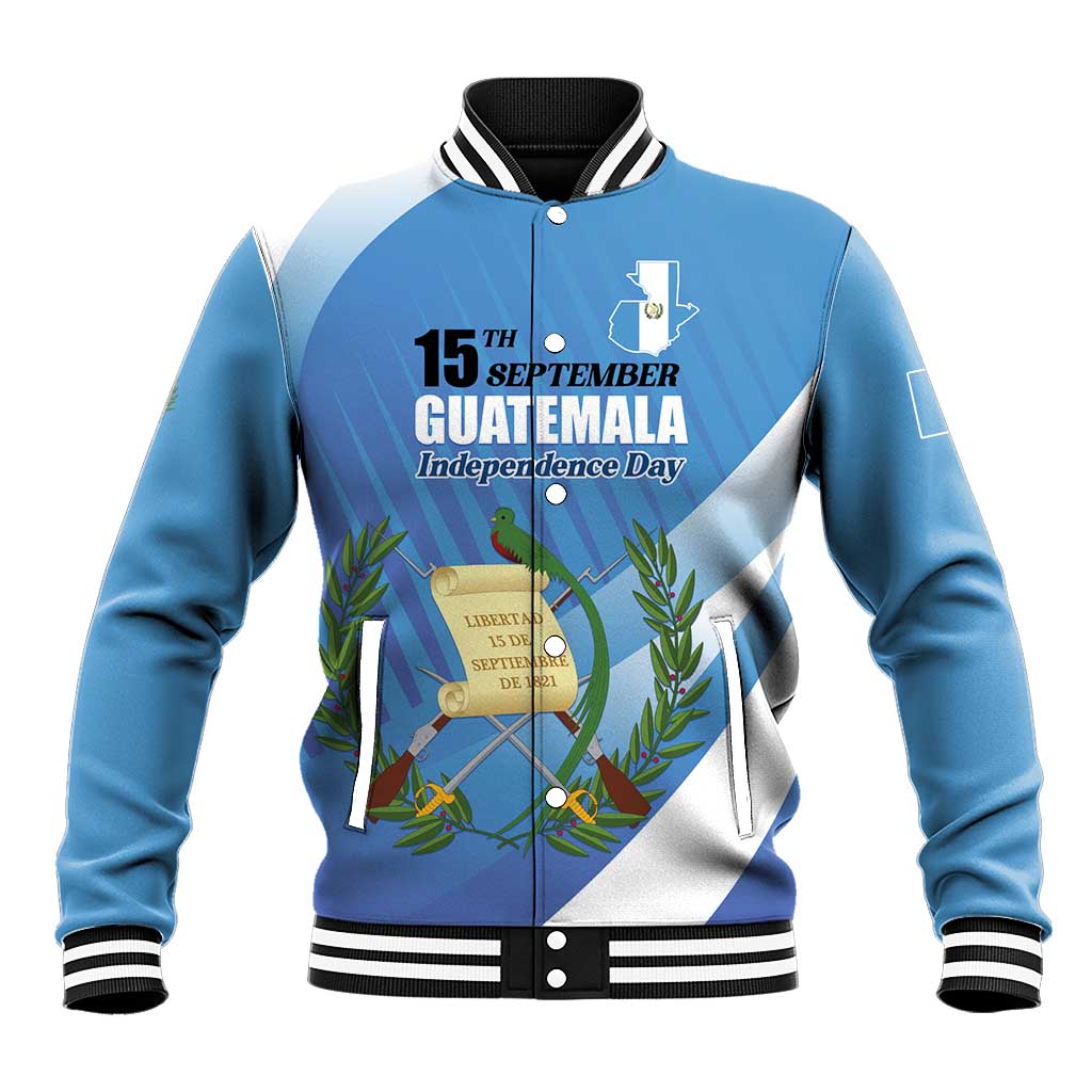 Guatemala Independence Day 1821 Baseball Jacket Libre crezca fecundo - Wonder Print Shop