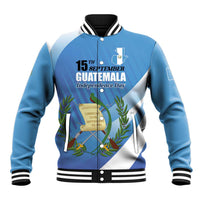 Guatemala Independence Day 1821 Baseball Jacket Libre crezca fecundo - Wonder Print Shop