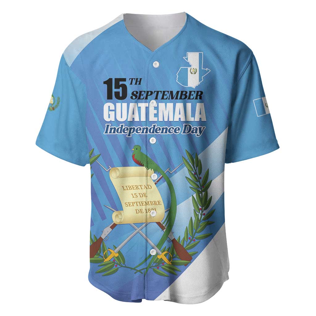 Guatemala Independence Day 1821 Baseball Jersey Libre crezca fecundo - Wonder Print Shop