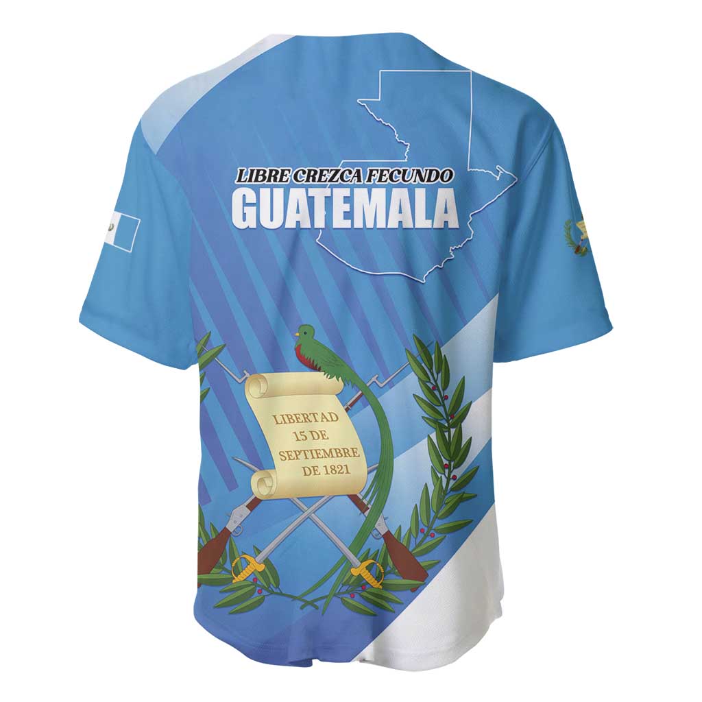 Guatemala Independence Day 1821 Baseball Jersey Libre crezca fecundo - Wonder Print Shop