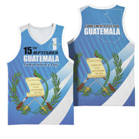 Guatemala Independence Day 1821 Basketball Jersey Libre crezca fecundo - Wonder Print Shop