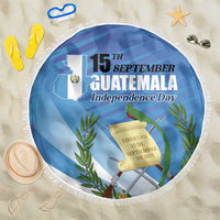 Guatemala Independence Day 1821 Beach Blanket Libre crezca fecundo - Wonder Print Shop