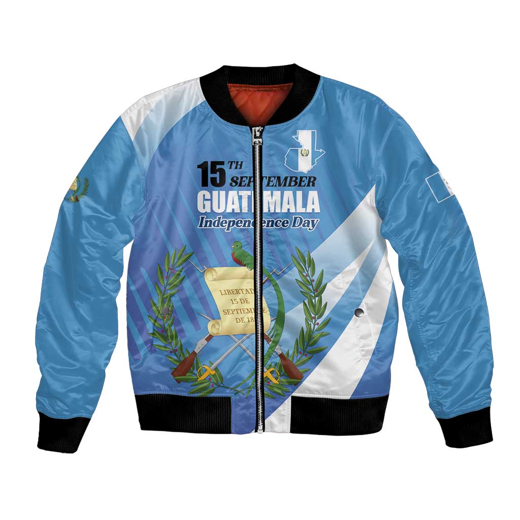 Guatemala Independence Day 1821 Bomber Jacket Libre crezca fecundo - Wonder Print Shop