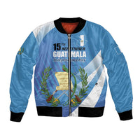 Guatemala Independence Day 1821 Bomber Jacket Libre crezca fecundo - Wonder Print Shop