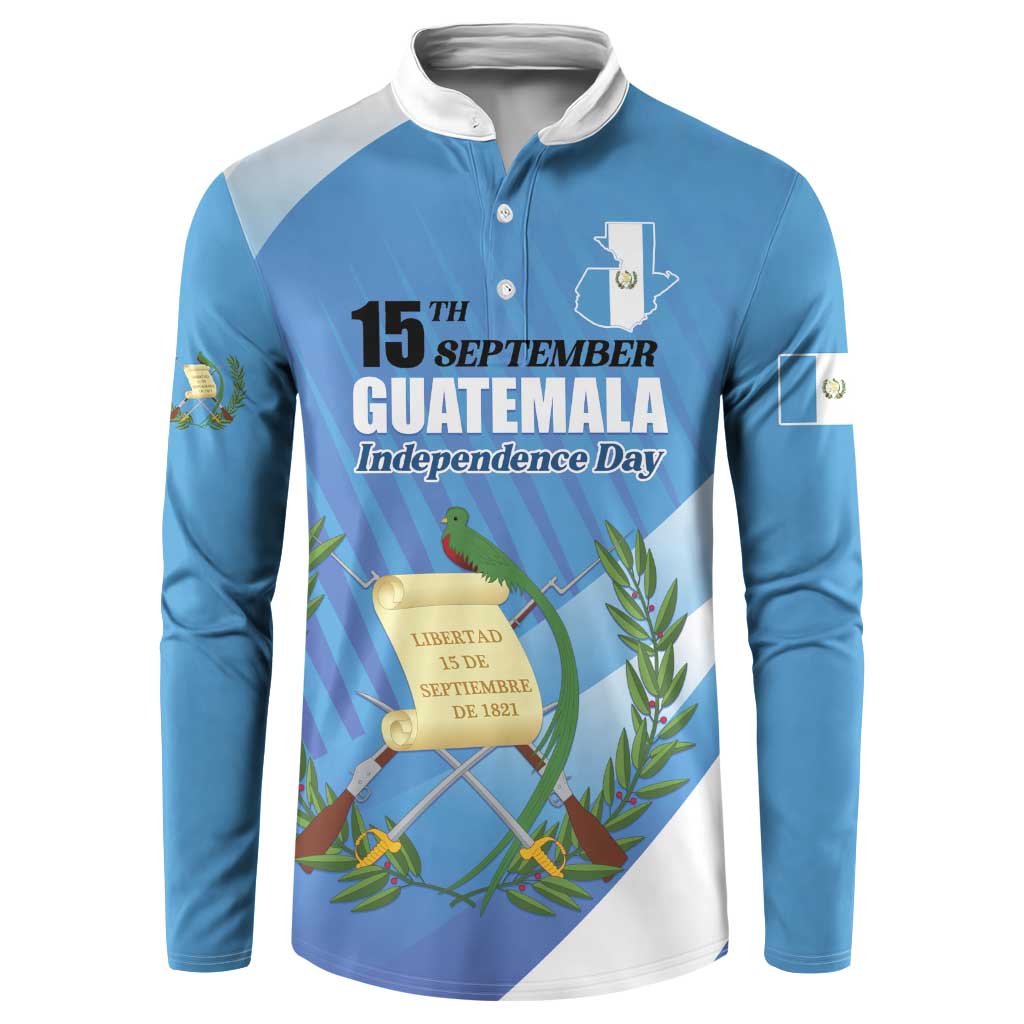 Guatemala Independence Day 1821 Button Sweatshirt Libre crezca fecundo - Wonder Print Shop
