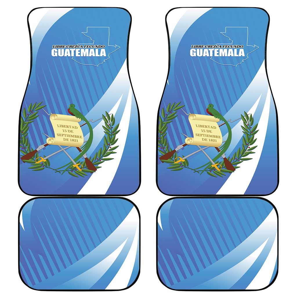 Guatemala Independence Day 1821 Car Mats Libre crezca fecundo - Wonder Print Shop