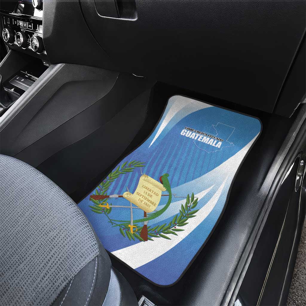 Guatemala Independence Day 1821 Car Mats Libre crezca fecundo - Wonder Print Shop