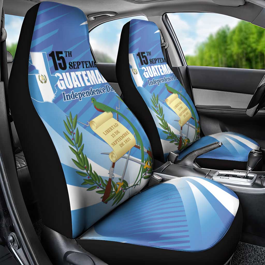 Guatemala Independence Day 1821 Car Seat Cover Libre crezca fecundo - Wonder Print Shop