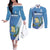 Guatemala Independence Day 1821 Couples Matching Off The Shoulder Long Sleeve Dress and Long Sleeve Button Shirt Libre crezca fecundo - Wonder Print Shop