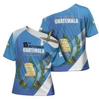 Guatemala Independence Day 1821 Cross Shoulder Shirt Libre crezca fecundo - Wonder Print Shop