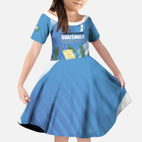 Guatemala Independence Day 1821 Family Matching Long Sleeve Bodycon Dress and Hawaiian Shirt Libre crezca fecundo - Wonder Print Shop