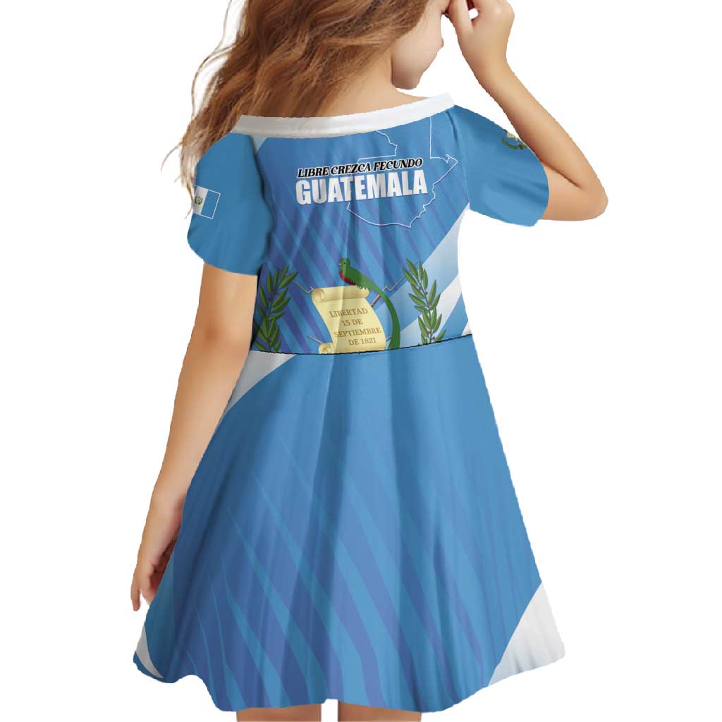 Guatemala Independence Day 1821 Family Matching Long Sleeve Bodycon Dress and Hawaiian Shirt Libre crezca fecundo - Wonder Print Shop