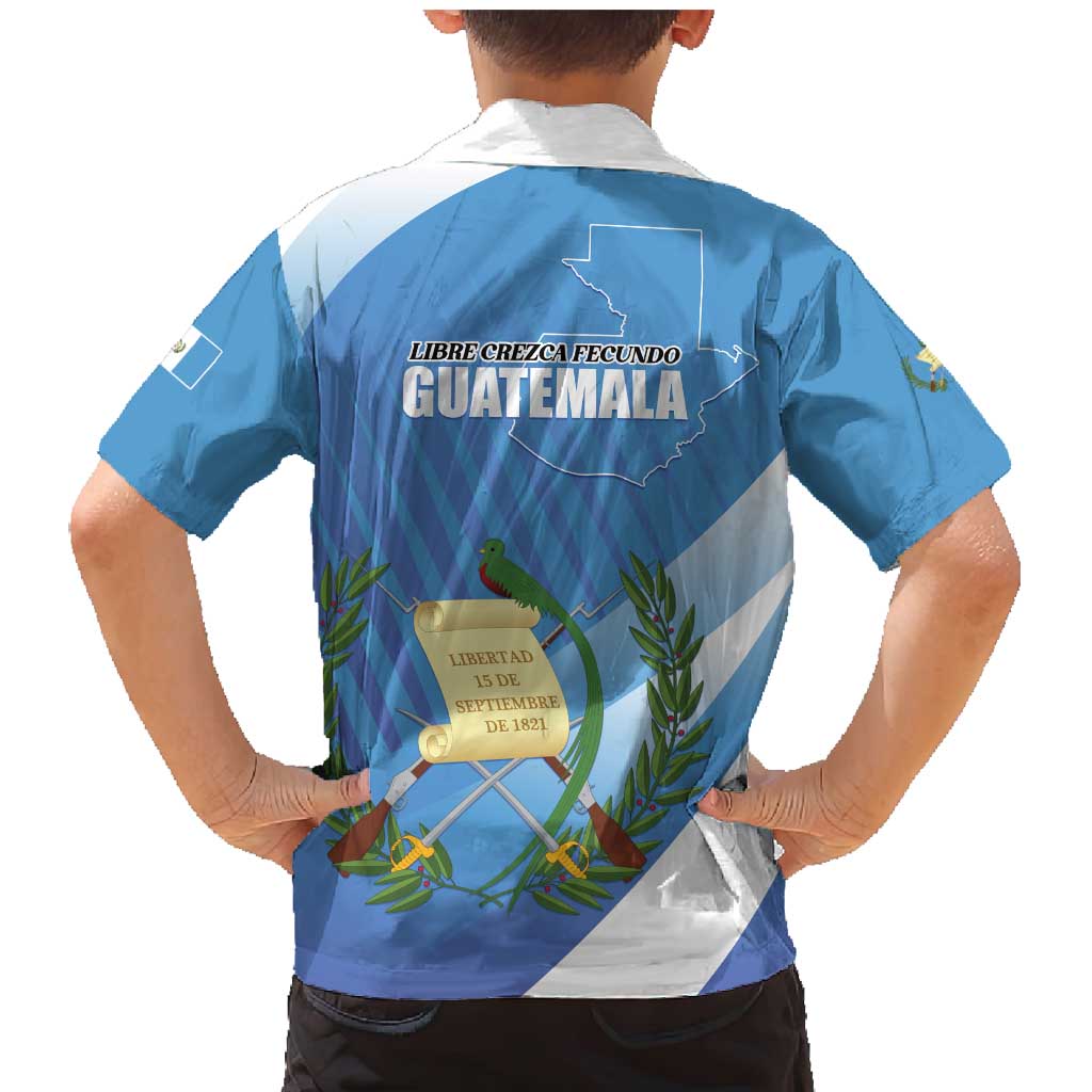 Guatemala Independence Day 1821 Family Matching Mermaid Dress and Hawaiian Shirt Libre crezca fecundo - Wonder Print Shop