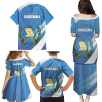 Guatemala Independence Day 1821 Family Matching Puletasi and Hawaiian Shirt Libre crezca fecundo - Wonder Print Shop