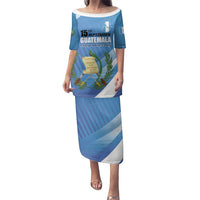 Guatemala Independence Day 1821 Family Matching Puletasi and Hawaiian Shirt Libre crezca fecundo - Wonder Print Shop