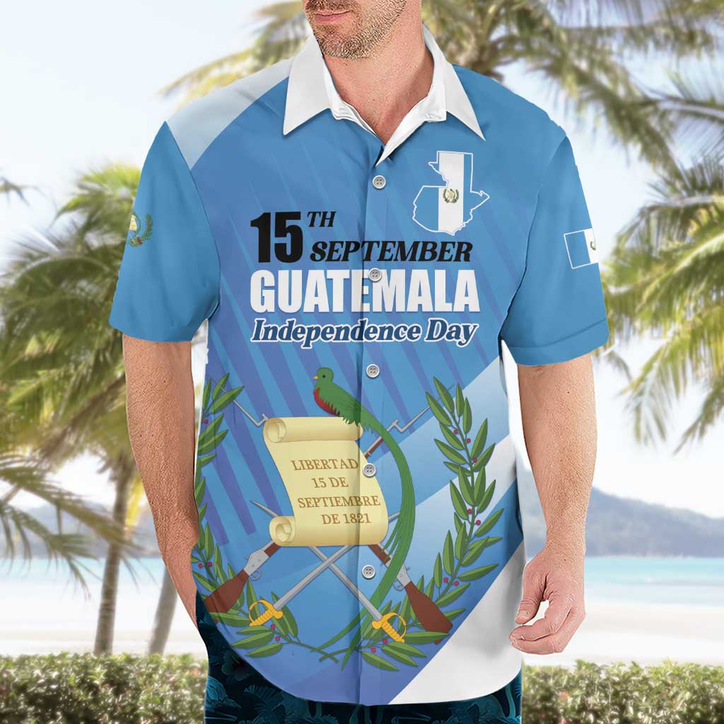 Guatemala Independence Day 1821 Hawaiian Shirt Libre crezca fecundo - Wonder Print Shop