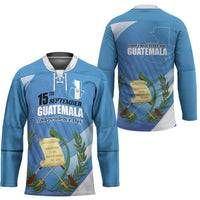 Guatemala Independence Day 1821 Hockey Jersey Libre crezca fecundo - Wonder Print Shop