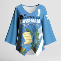 Guatemala Independence Day 1821 Kimono Sleeve Blouse Libre crezca fecundo - Wonder Print Shop