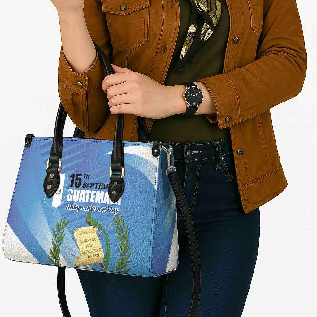 Guatemala Independence Day 1821 Leather Bag Libre crezca fecundo - Wonder Print Shop