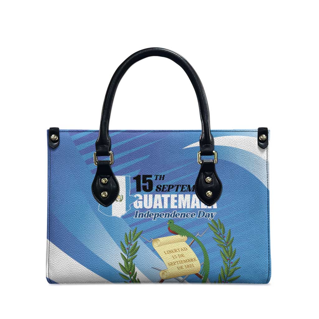 Guatemala Independence Day 1821 Leather Bag Libre crezca fecundo - Wonder Print Shop