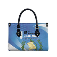 Guatemala Independence Day 1821 Leather Bag Libre crezca fecundo - Wonder Print Shop