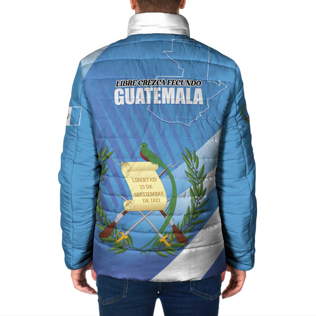 Guatemala Independence Day 1821 Padded Jacket Libre crezca fecundo - Wonder Print Shop