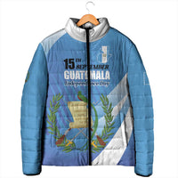 Guatemala Independence Day 1821 Padded Jacket Libre crezca fecundo - Wonder Print Shop