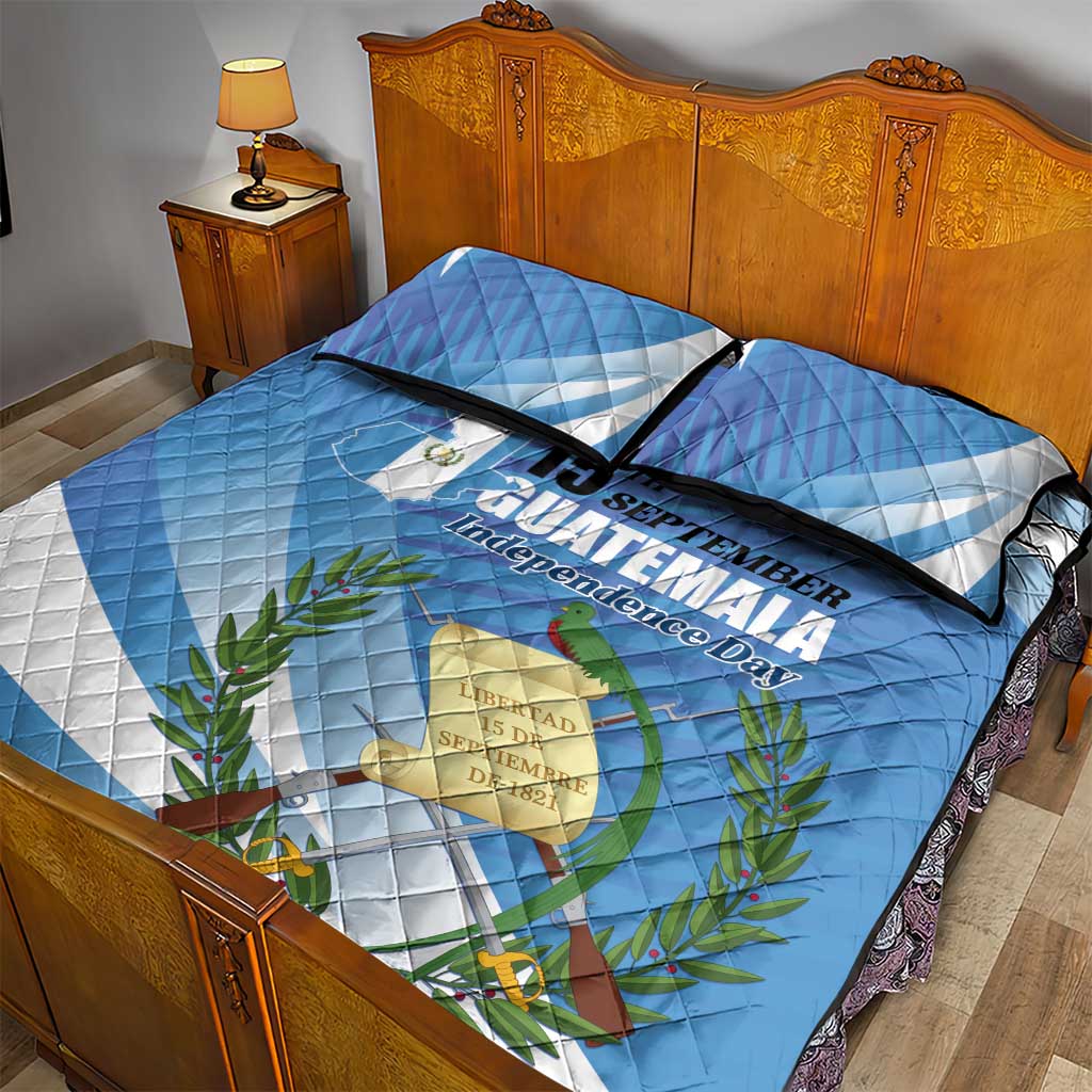 Guatemala Independence Day 1821 Quilt Bed Set Libre crezca fecundo - Wonder Print Shop