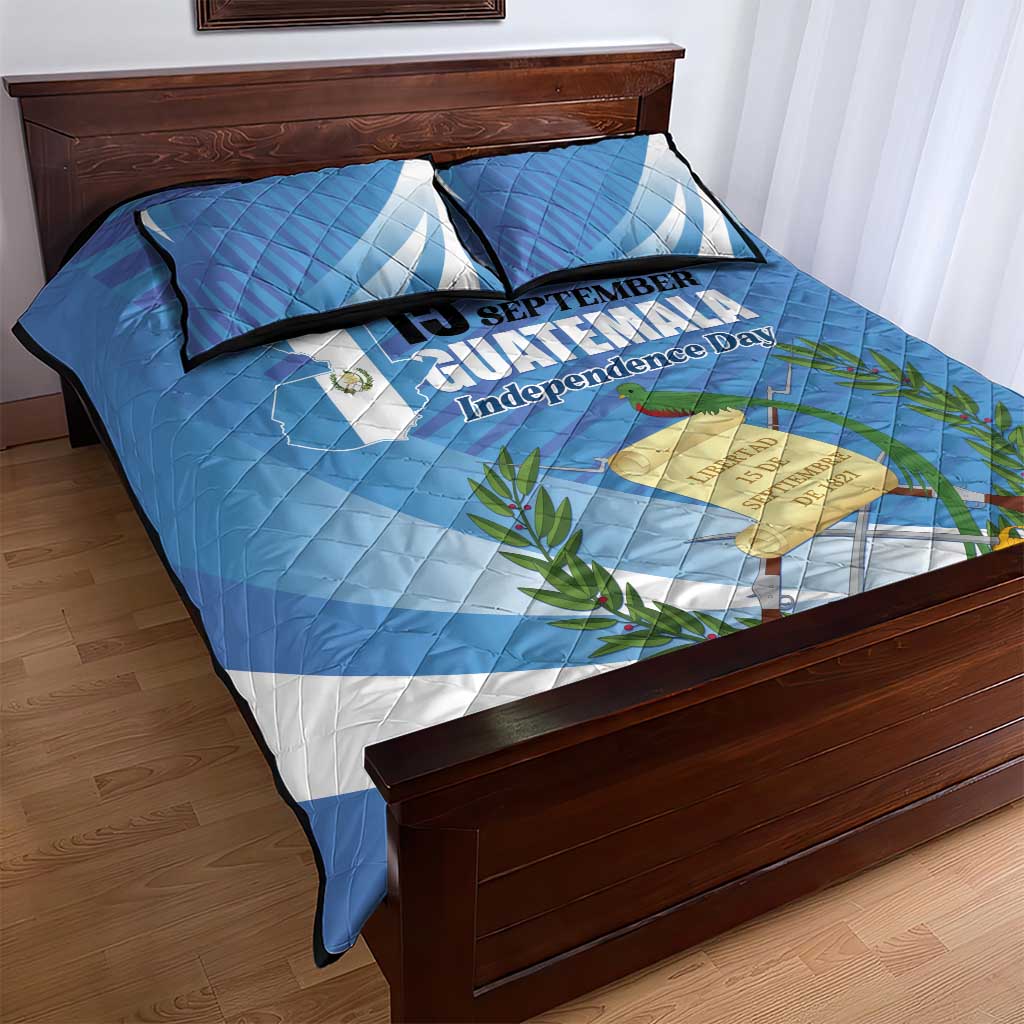 Guatemala Independence Day 1821 Quilt Bed Set Libre crezca fecundo - Wonder Print Shop