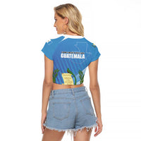 Guatemala Independence Day 1821 Raglan Cropped T Shirt Libre crezca fecundo - Wonder Print Shop