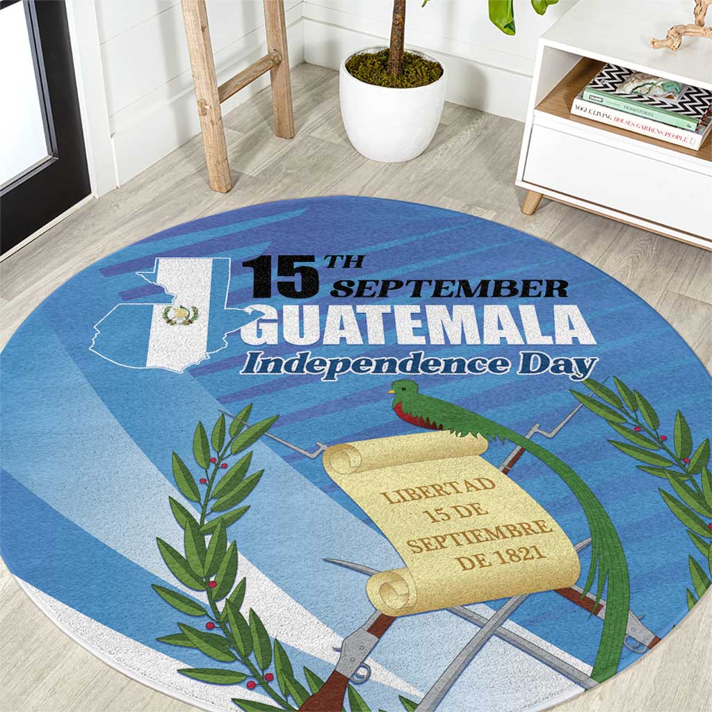 Guatemala Independence Day 1821 Round Carpet Libre crezca fecundo - Wonder Print Shop