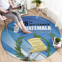 Guatemala Independence Day 1821 Round Carpet Libre crezca fecundo - Wonder Print Shop