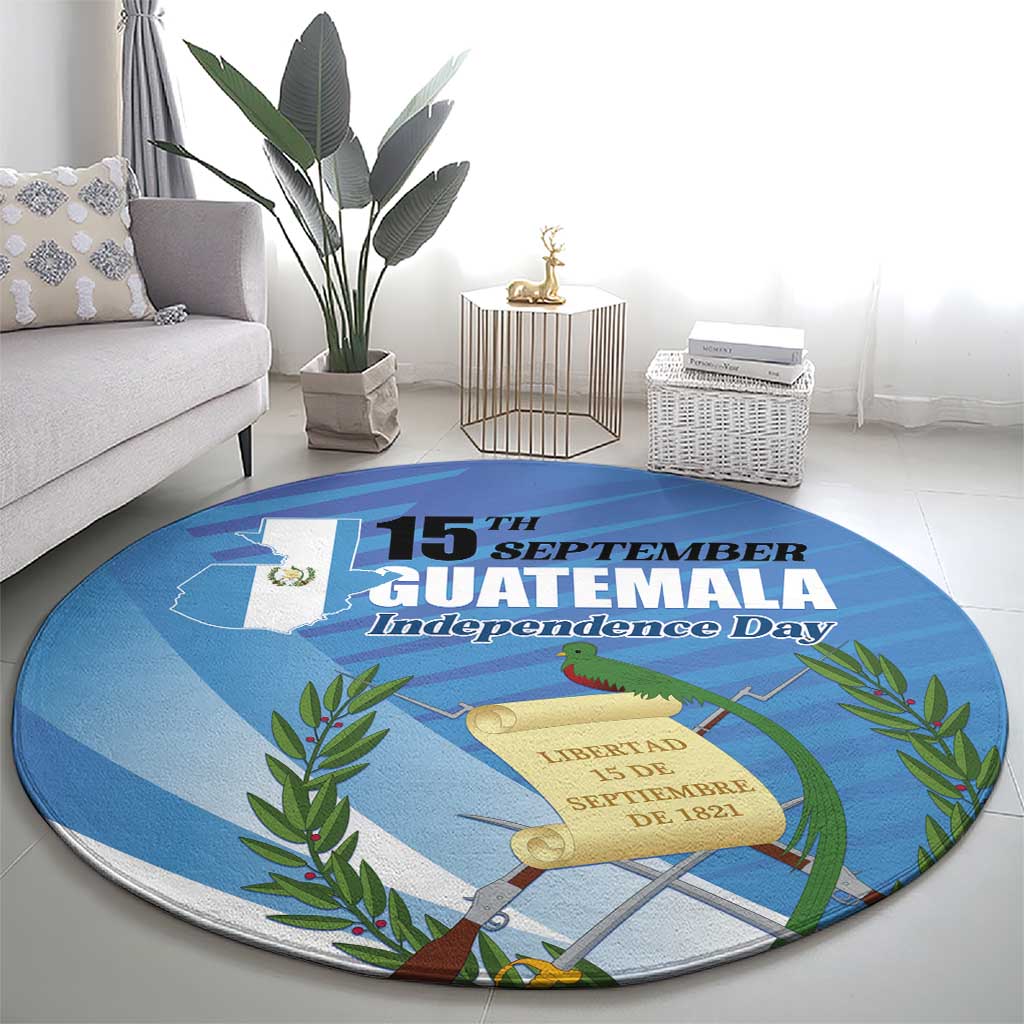 Guatemala Independence Day 1821 Round Carpet Libre crezca fecundo - Wonder Print Shop