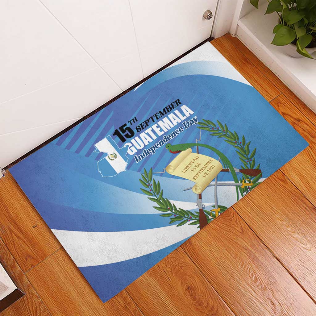Guatemala Independence Day 1821 Rubber Doormat Libre crezca fecundo - Wonder Print Shop