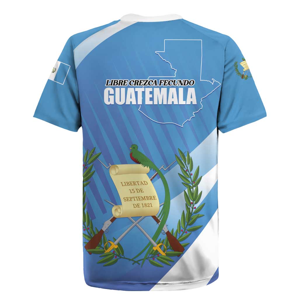 Guatemala Independence Day 1821 Rugby Jersey Libre crezca fecundo - Wonder Print Shop