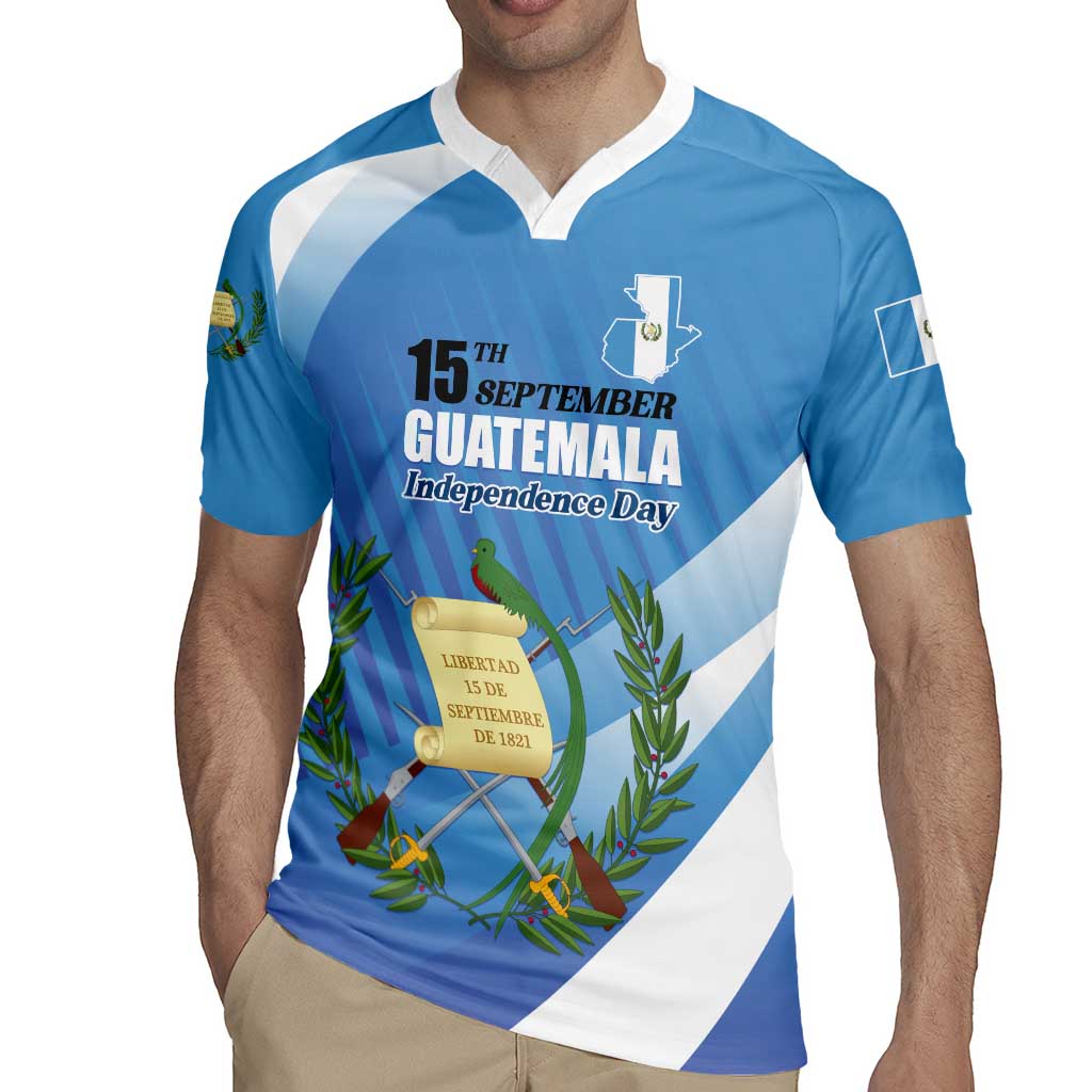 Guatemala Independence Day 1821 Rugby Jersey Libre crezca fecundo - Wonder Print Shop