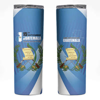 Guatemala Independence Day 1821 Skinny Tumbler Libre crezca fecundo - Wonder Print Shop