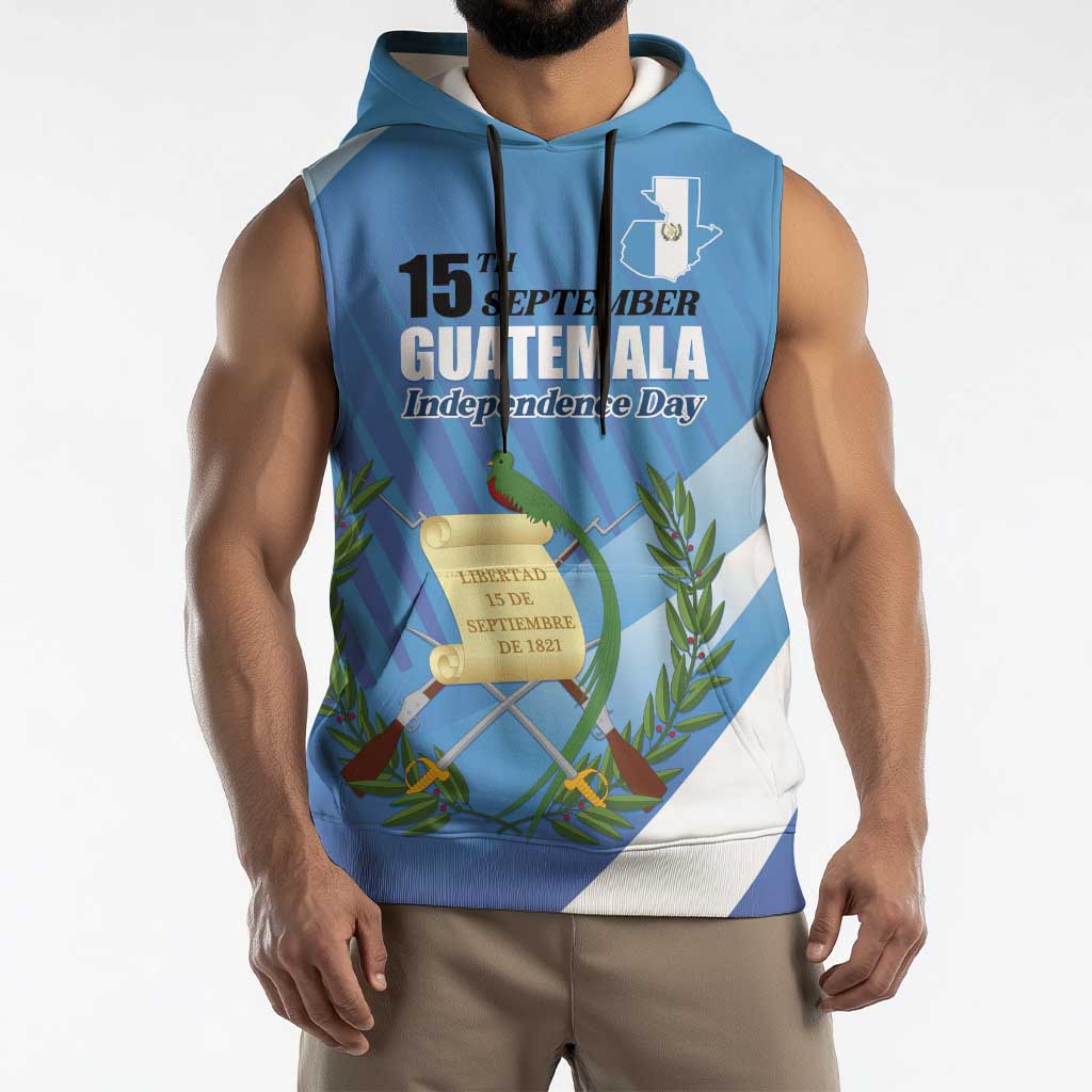 Guatemala Independence Day 1821 Sleeveless Hoodie Libre crezca fecundo - Wonder Print Shop