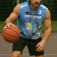 Guatemala Independence Day 1821 Sleeveless Zip Hoodie Libre crezca fecundo - Wonder Print Shop