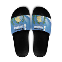 Guatemala Independence Day 1821 Slide Sandals Libre crezca fecundo - Wonder Print Shop